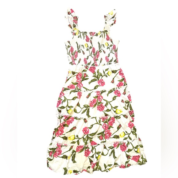 Vineyard Vines Dresses & Skirts - Vineyard Vines Kentucky Derby smocked Floral Midi Dress Size Large